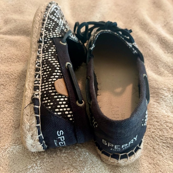 Sperry Black and White Woven Espadrilles size 7 - Picture 2 of 3